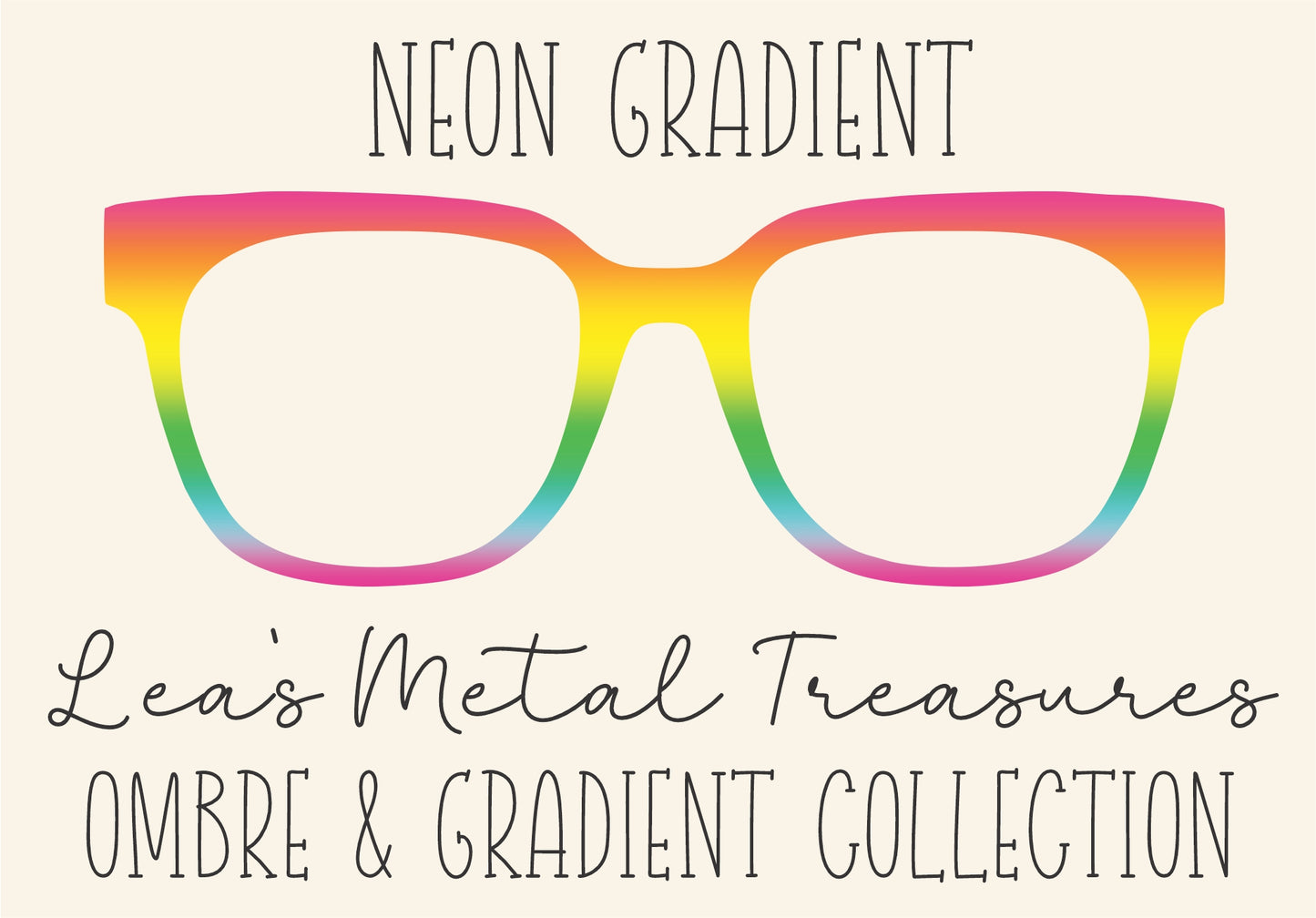 NEON GRADIENT Eyewear Frame Toppers COMES WITH MAGNETS