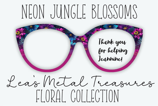 NEON JUNGLE BLOSSOMS Eyewear Frame Toppers • Fundraiser for Jeannine