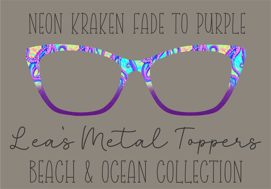 NEON KRAKEN FADE TO PURPLE Eyewear Frame Toppers COMES WITH MAGNETS