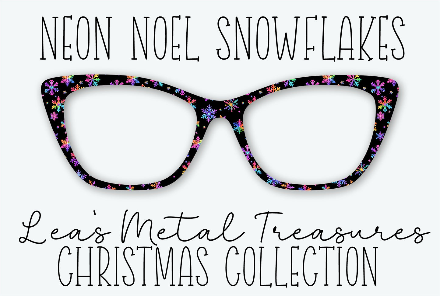 NEON NOEL SNOWFLAKES Eyewear Frame Toppers