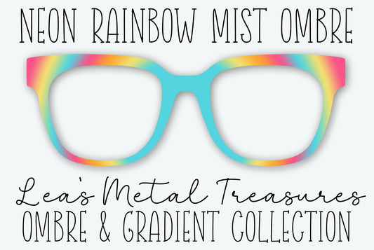 Neon Rainbow Mist Ombre Eyewear Frame Toppers