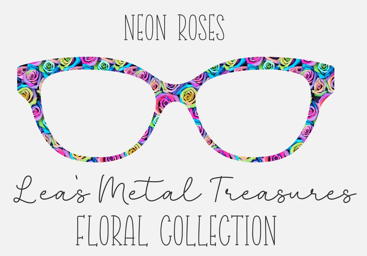 NEON ROSES Eyewear Frame Toppers COMES WITH MAGNETS