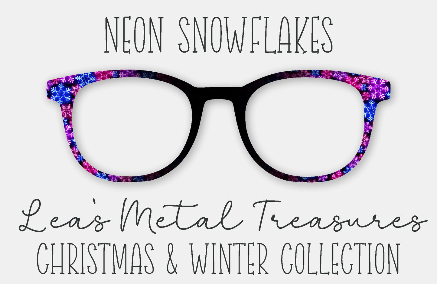 Neon Snowflakes • Magnetic Eyewear Frame Toppers