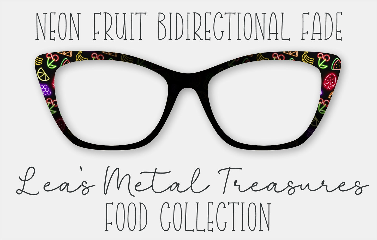 Neon Fruit BiDirectional Fade Eyewear Frame Toppers COMES WITH MAGNETS