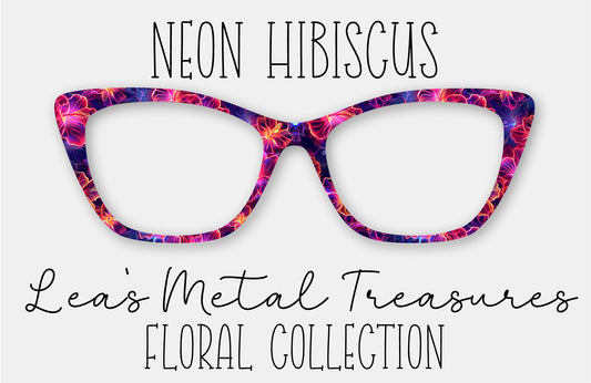 Neon Hibiscus Eyewear Frame Toppers COMES WITH MAGNETS