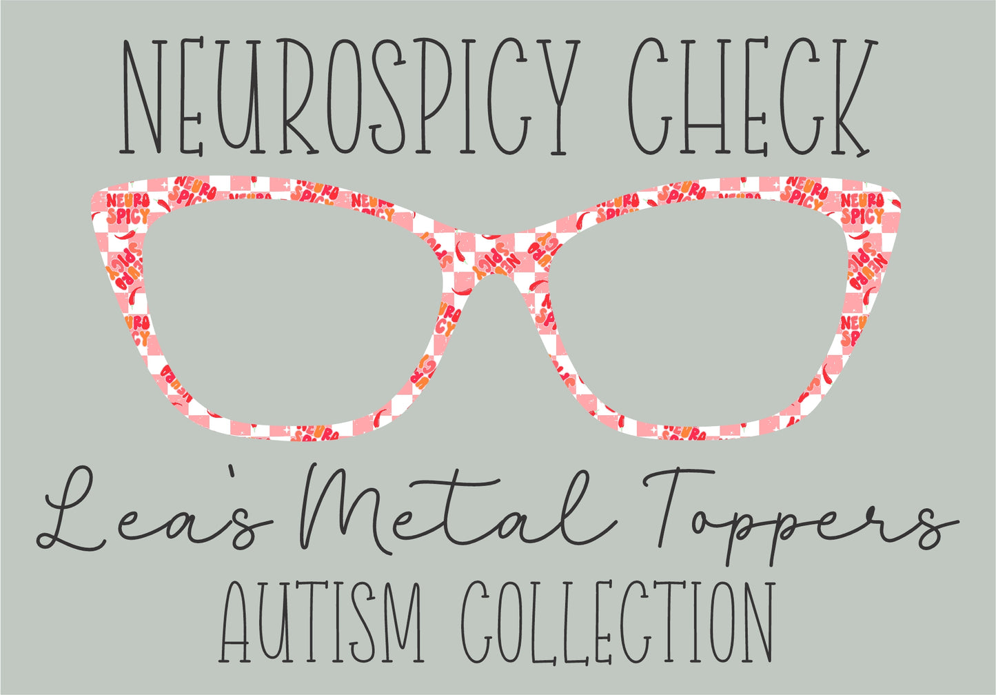 NEUROSPICY CHECK Eyewear Frame Toppers COMES WITH MAGNETS
