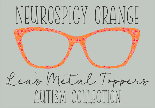 NEUROSPICY ORANGE Eyewear Frame Toppers COMES WITH MAGNETS