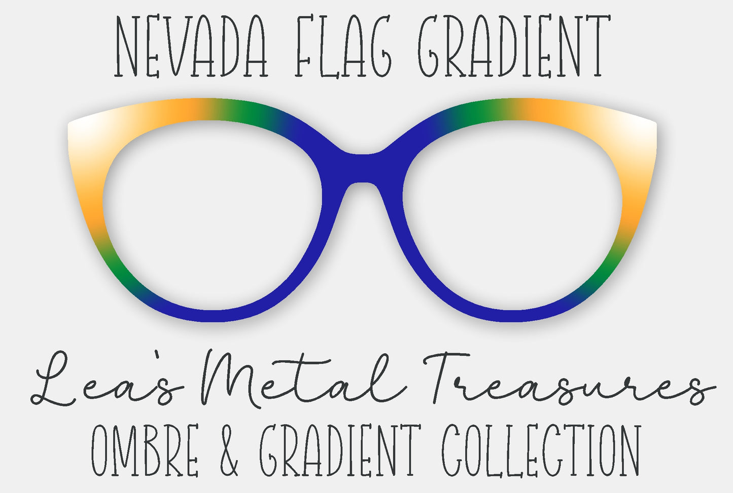 Nevada Flag Gradient Eyewear Frame Toppers