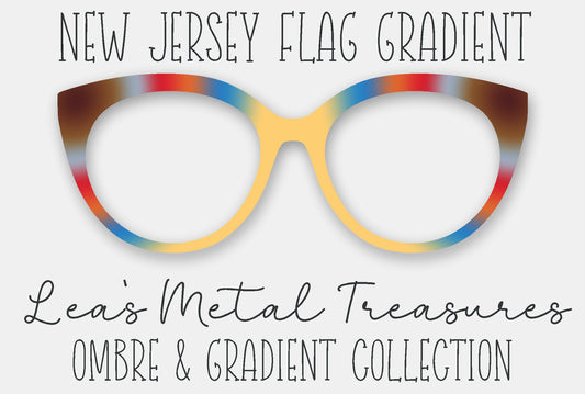 New Jersey Flag Gradient Eyewear Frame Toppers