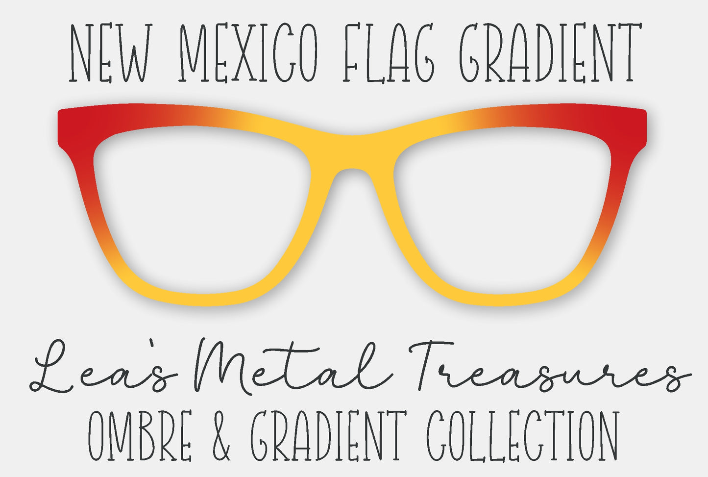 New Mexico Flag Gradient Eyewear Frame Toppers
