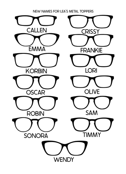 MERRY MUSHROOM AND PYREX VERTICAL FADE TO BROWN Eyewear Frame Toppers