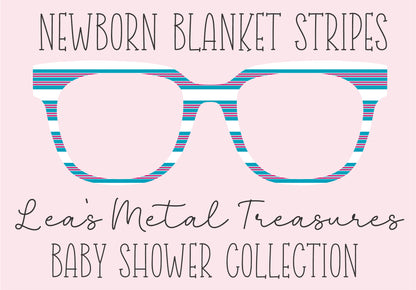 Newborn Blanket Stripes Horizontal Toppers COMES WITH MAGNETS