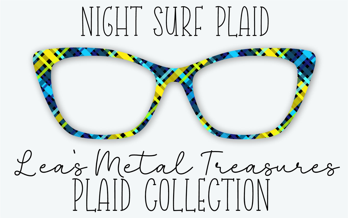 NIGHT SURF PLAID Eyewear Frame Toppers • MARCH 2026 TOPPER OF THE MONTH