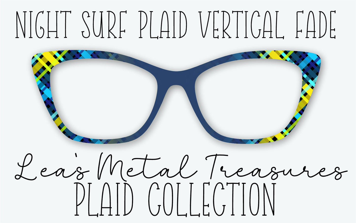 NIGHT SURF PLAID VERTICAL FADE Eyewear Frame Toppers • MARCH 2026 TOPPER OF THE MONTH