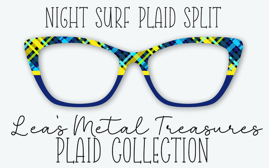 NIGHT SURF PLAID SPLIT Eyewear Frame Toppers • MARCH 2026 TOPPER OF THE MONTH