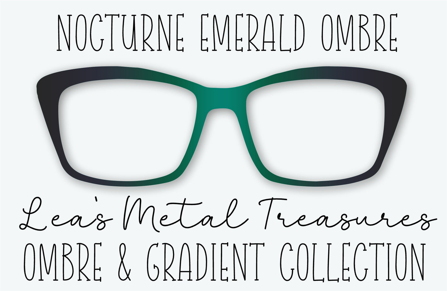 Nocturne Emerald Ombre Eyewear Frame Toppers