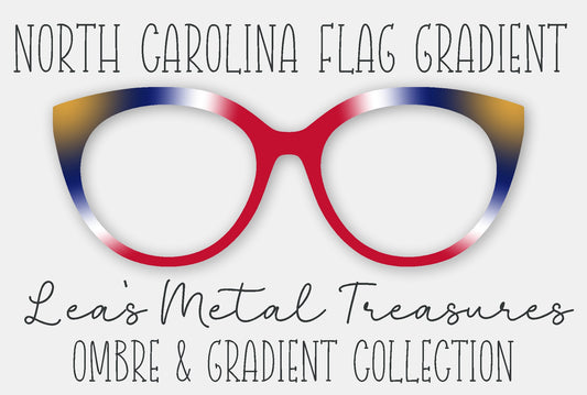 North Carolina Flag Gradient Eyewear Frame Toppers