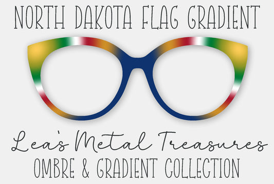 North Dakota Flag Gradient Eyewear Frame Toppers