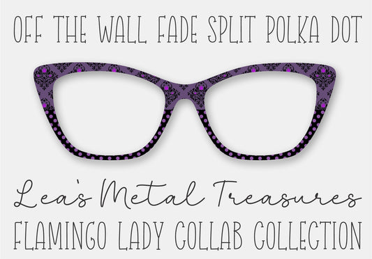 Off the Wall Split Polka Dot Printed Magnetic Eyeglasses Topper • Flamingo Lady Collab Collection