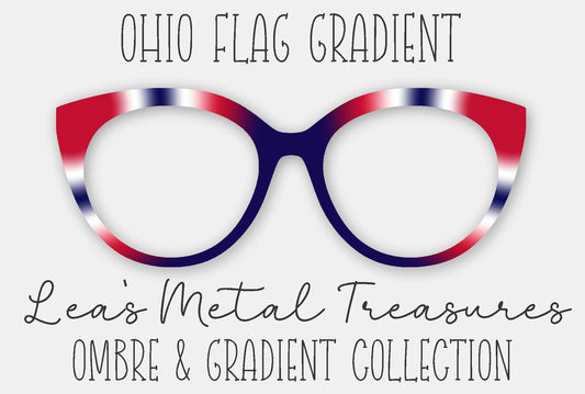 Ohio Flag Gradient Eyewear Frame Toppers