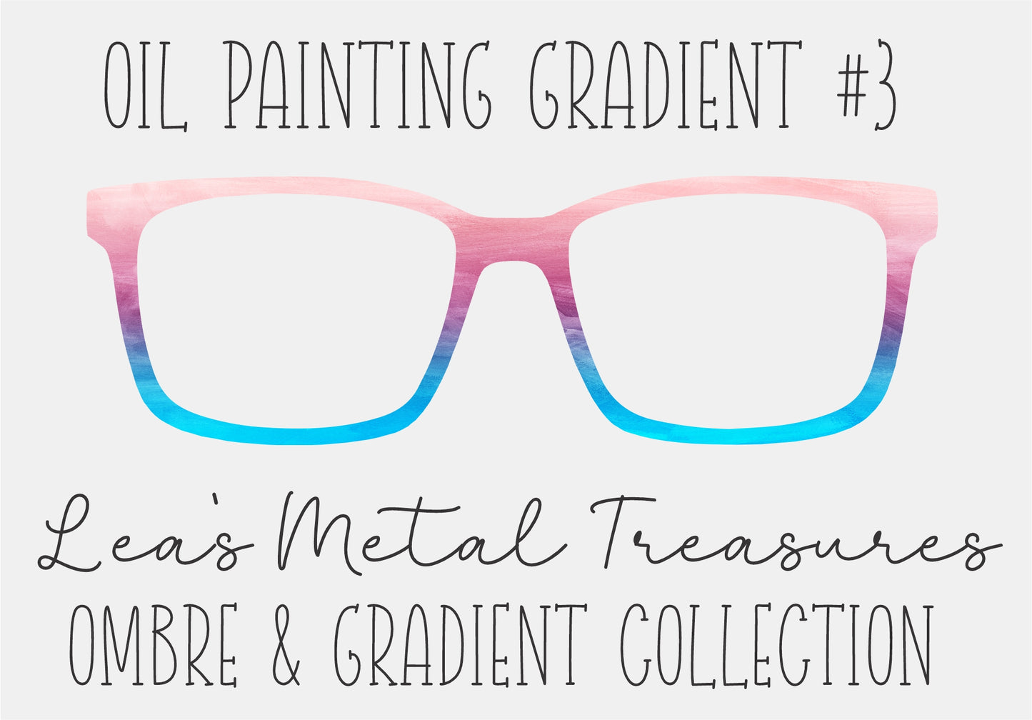 OIL PAINTING GRADIENT 3 Eyewear Frame Toppers COMES WITH MAGNETS