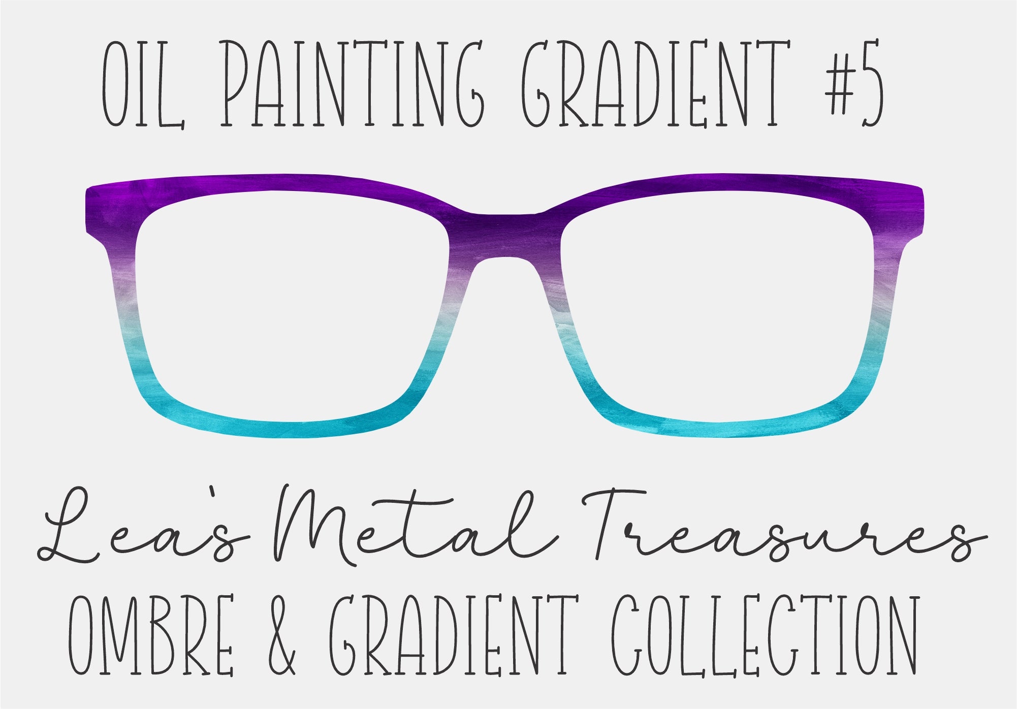 OIL PAINTING GRADIENT 5 Eyewear Frame Toppers COMES WITH MAGNETS ...
