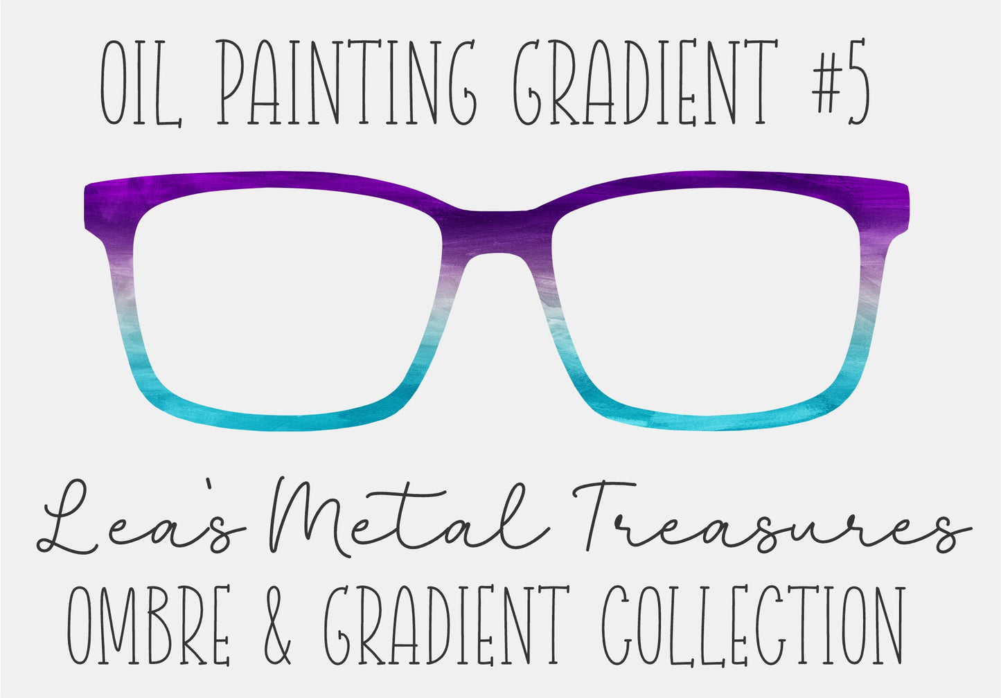 OIL PAINTING GRADIENT 5 Eyewear Frame Toppers COMES WITH MAGNETS