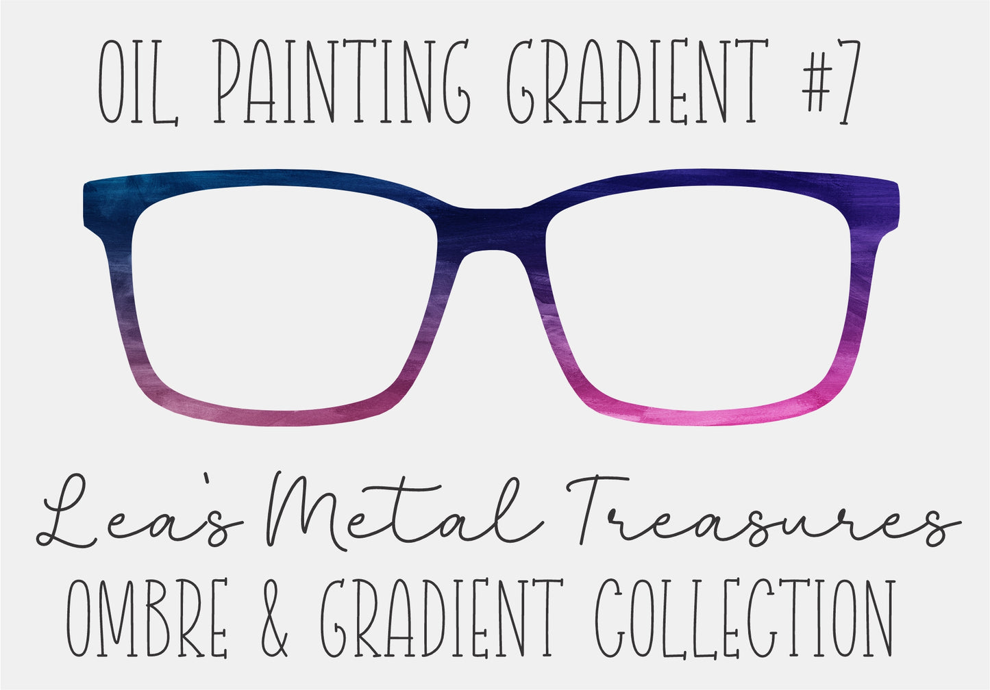 OIL PAINTING GRADIENT 7 Eyewear Frame Toppers COMES WITH MAGNETS