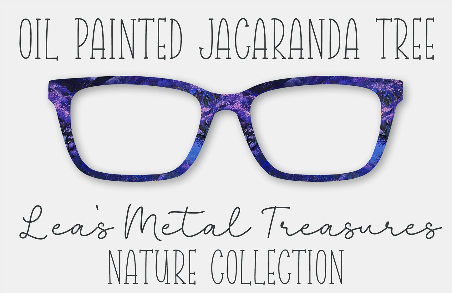 Oil Painting Jacaranda Tree Eyewear Frame Toppers COMES WITH MAGNETS