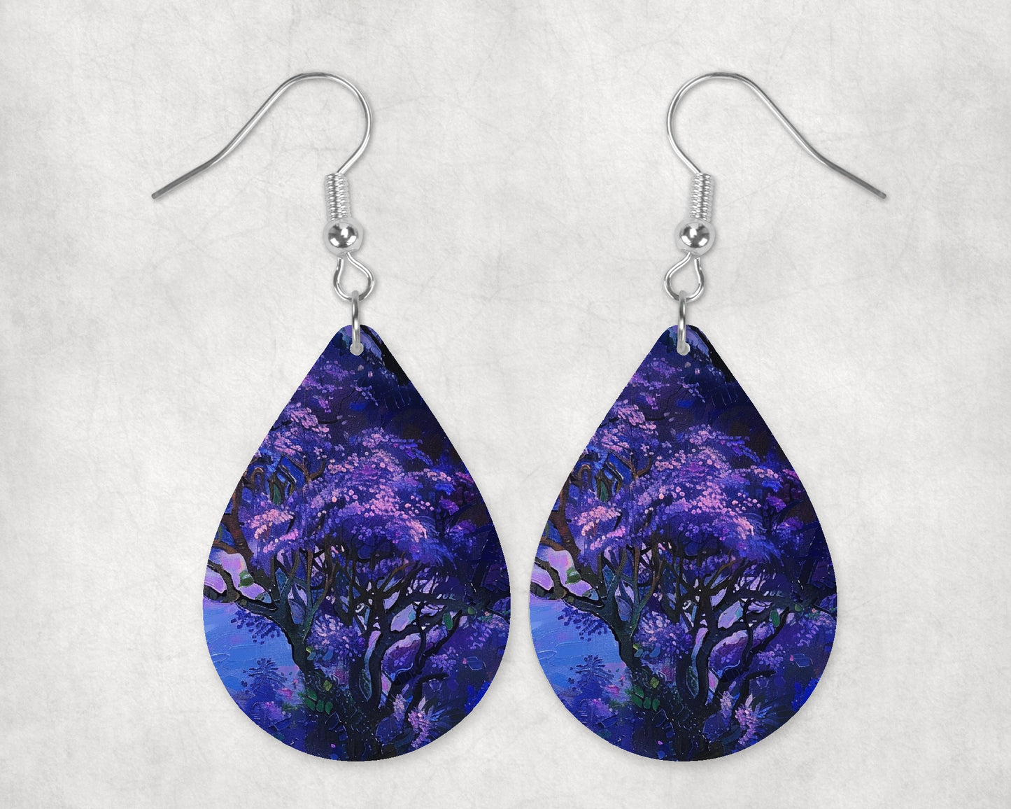 Oil Painting Jacaranda Tree Eyewear Frame Toppers COMES WITH MAGNETS