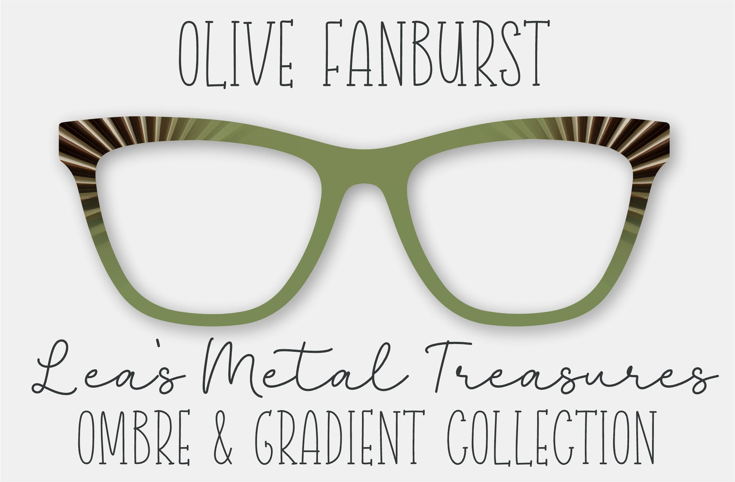 Olive Fanburst Eyewear Frame Toppers