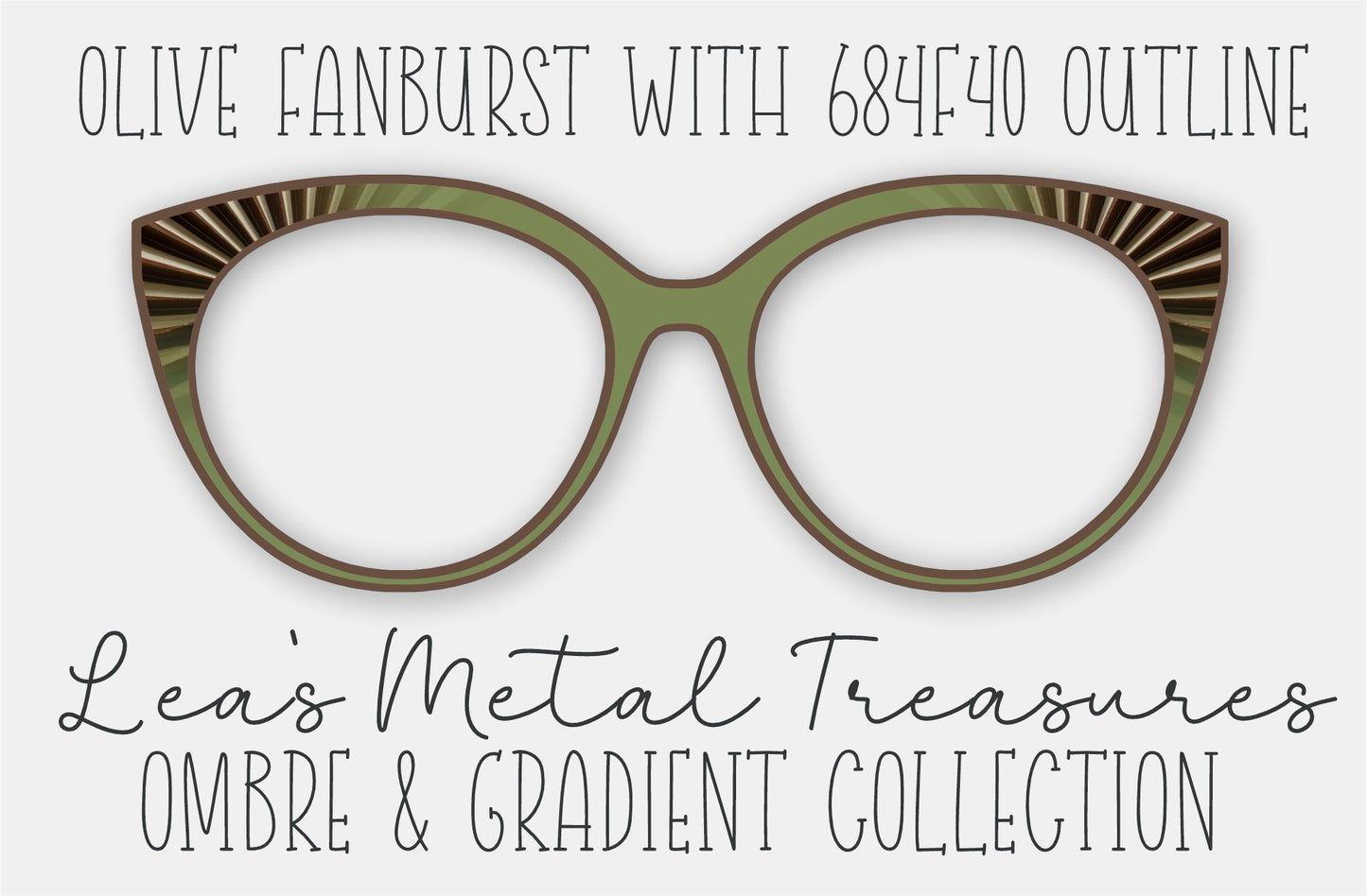 Olive Fanburst with 684F4O Eyewear Frame Toppers