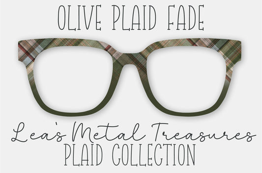 Olive Plaid Fade Eyewear Frame Toppers