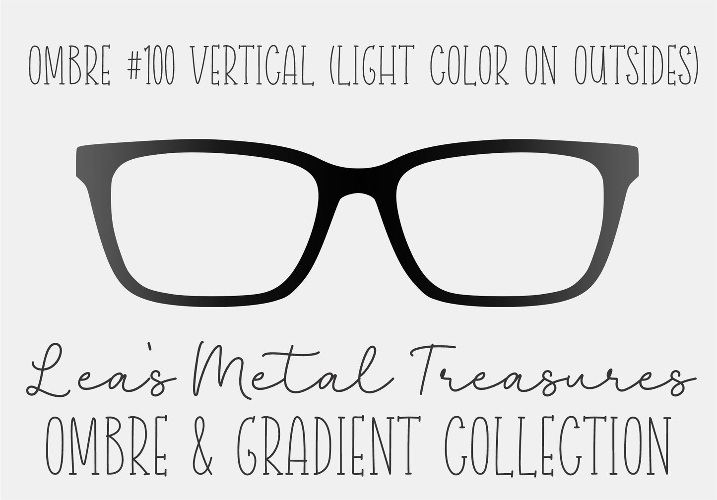 OMBRE 100 VERTICAL (LIGHT COLOR ON OUTSIDES) Eyewear Toppers COMES WITH MAGNETS