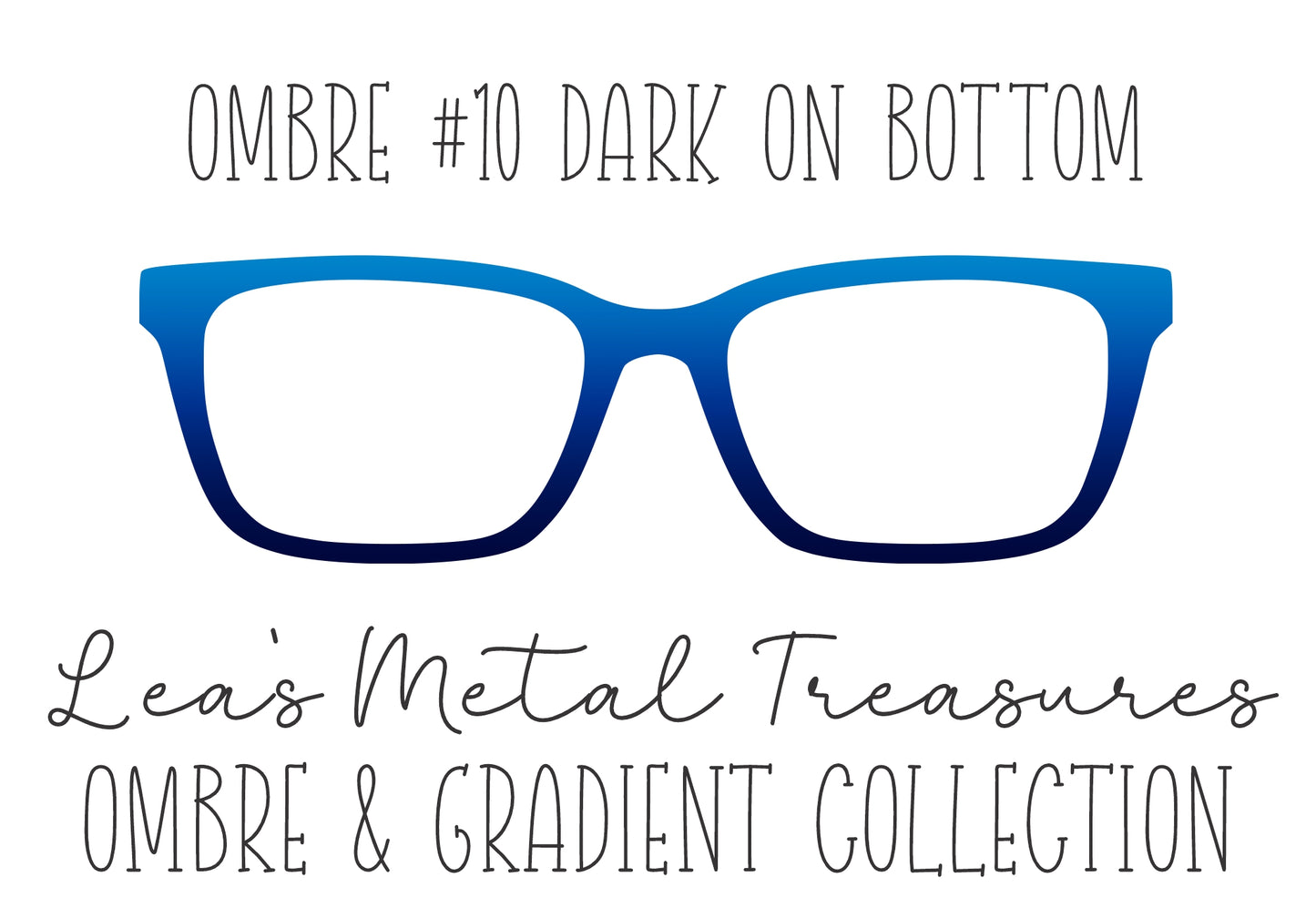 OMBRE 10 DARK ON BOTTOM Eyewear Toppers COMES WITH MAGNETS