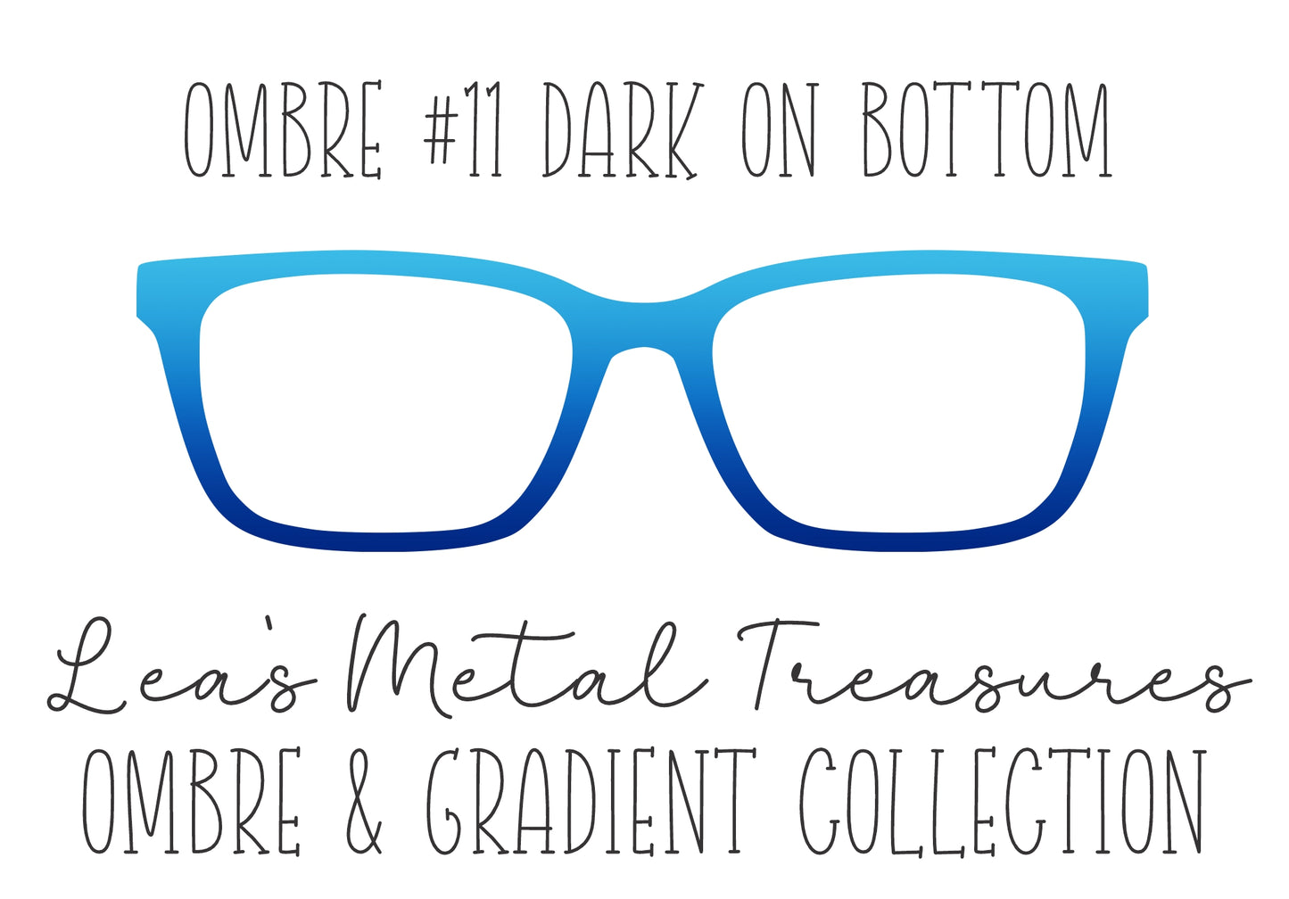 OMBRE 11 DARK ON BOTTOM Eyewear Toppers COMES WITH MAGNETS