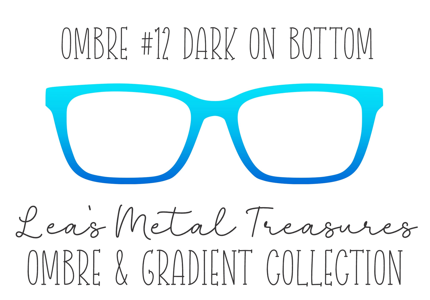 OMBRE 12 DARK ON BOTTOM Eyewear Toppers COMES WITH MAGNETS