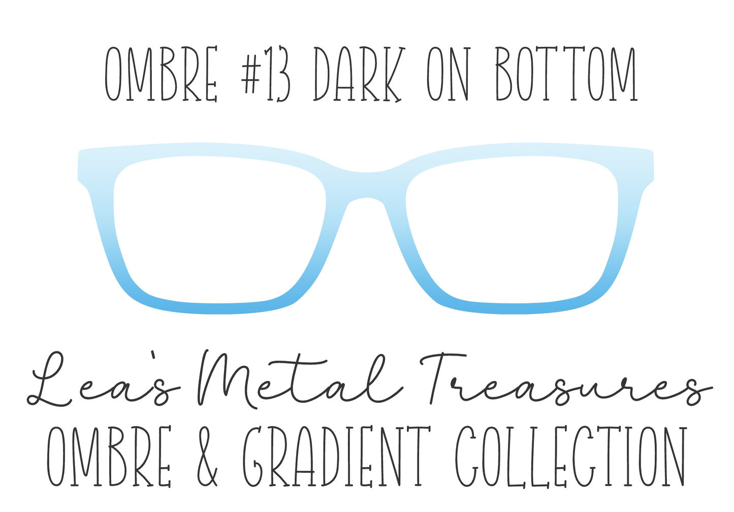 OMBRE 13 DARK ON BOTTOM Eyewear Toppers COMES WITH MAGNETS