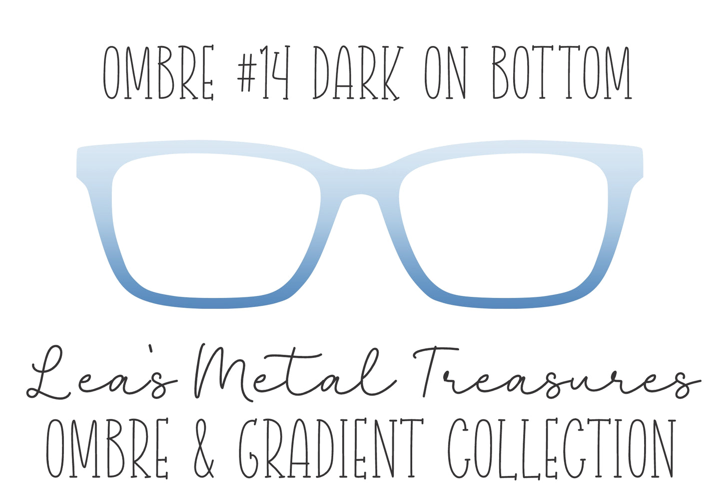 OMBRE 14 DARK ON BOTTOM Eyewear Toppers COMES WITH MAGNETS