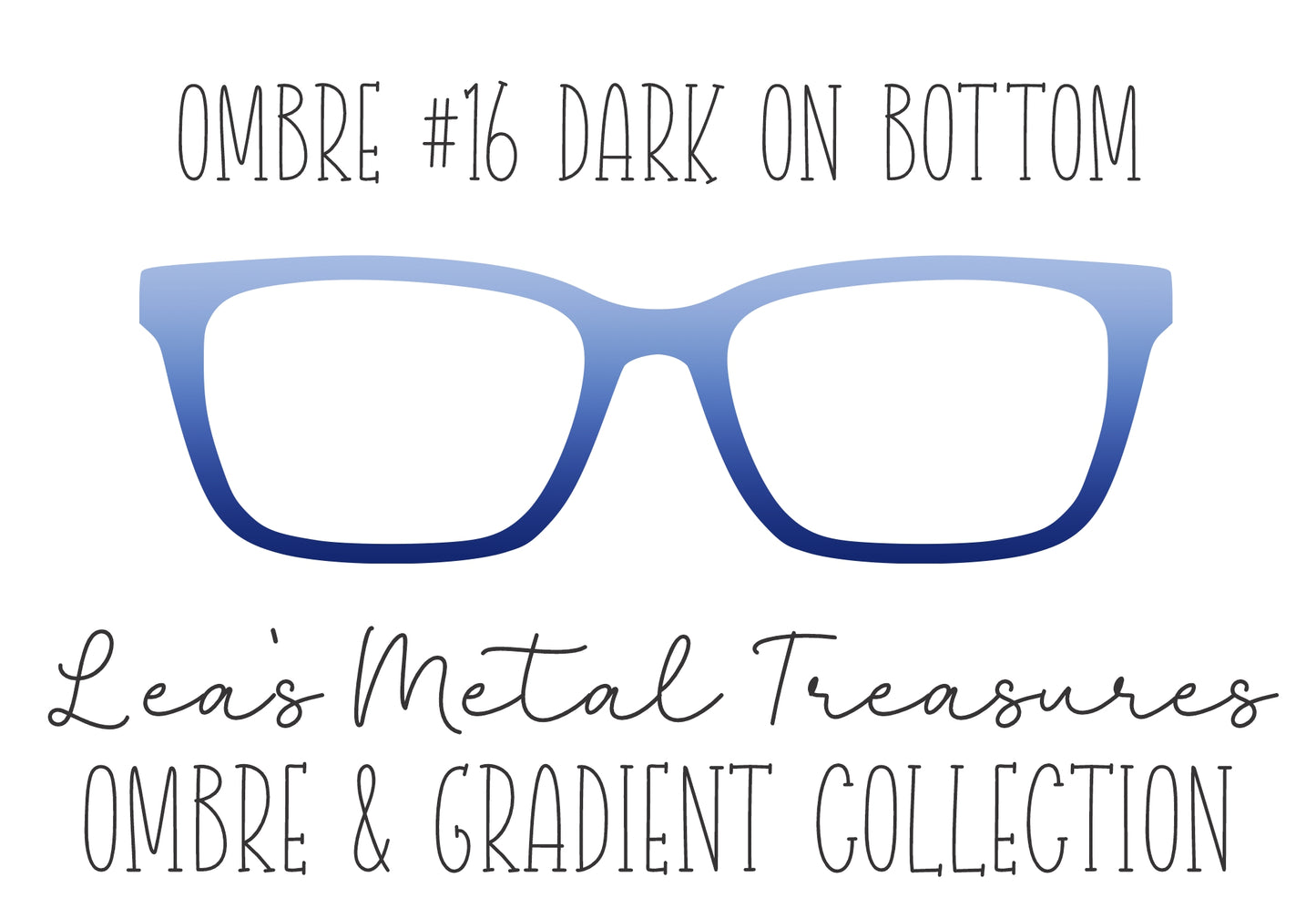 OMBRE 16 DARK ON BOTTOM Eyewear Toppers COMES WITH MAGNETS