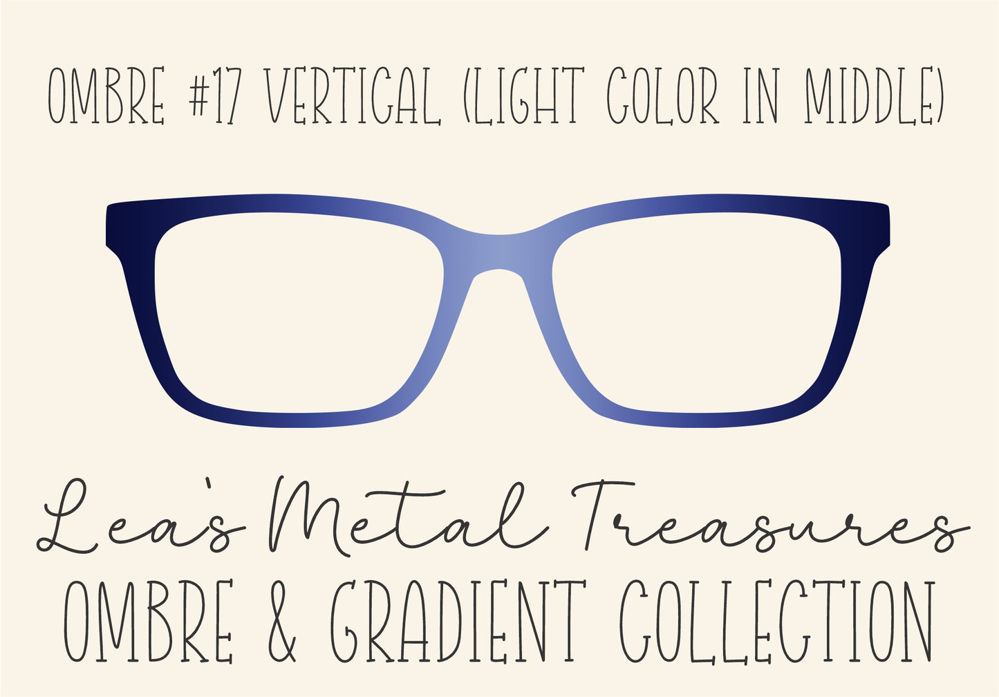 OMBRE 17 VERTICAL LIGHT COLOR IN MIDDLE Eyewear Toppers COMES WITH MAGNETS