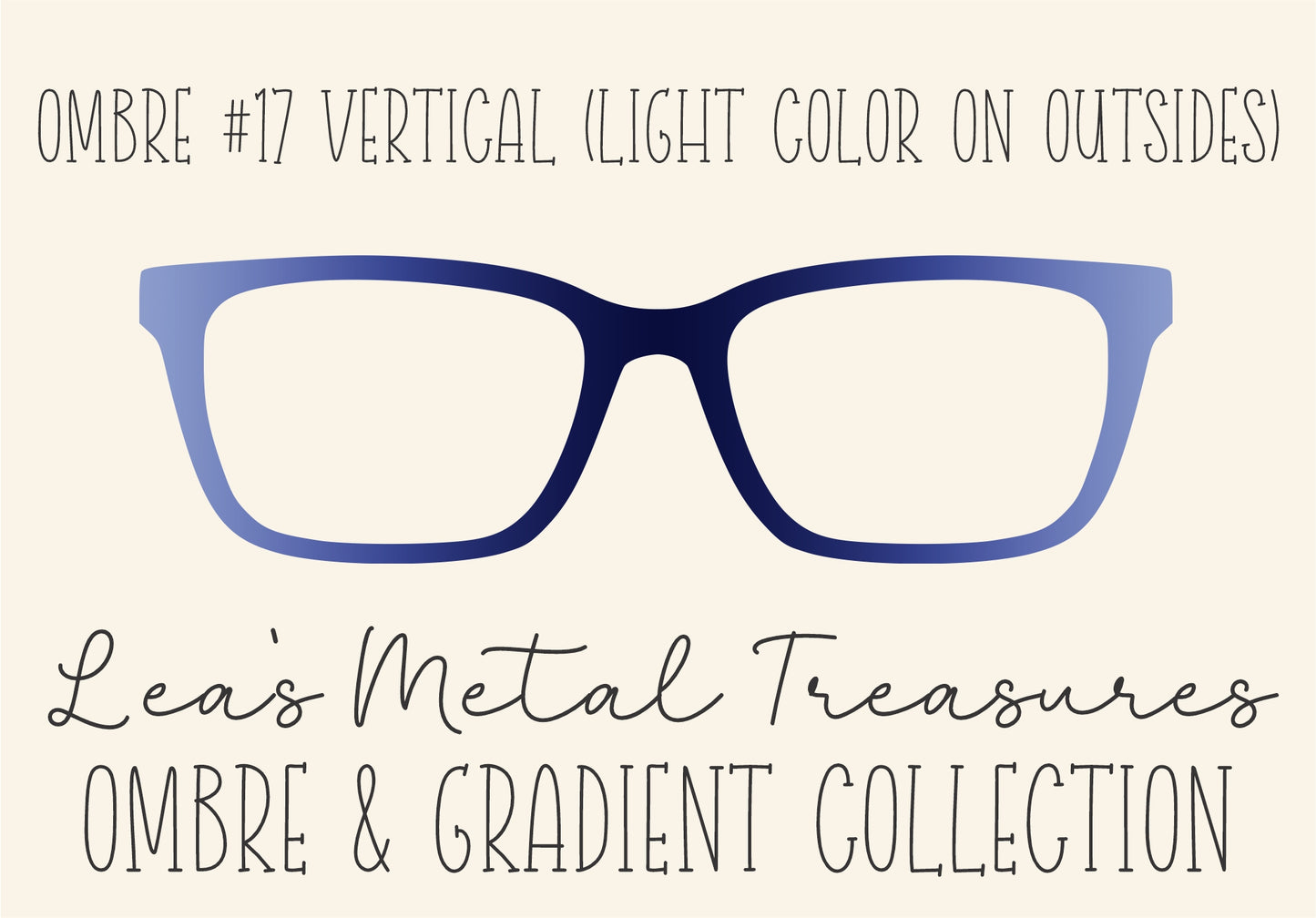 OMBRE 17 VERTICAL LIGHT COLOR ON OUTSIDES Eyewear Toppers COMES WITH MAGNETS