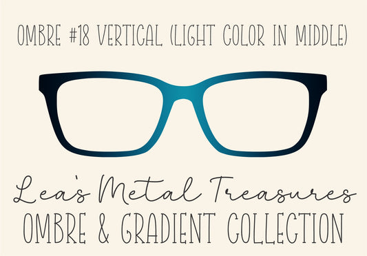 OMBRE 18 VERTICAL LIGHT COLOR IN MIDDLE Eyewear Toppers COMES WITH MAGNETS