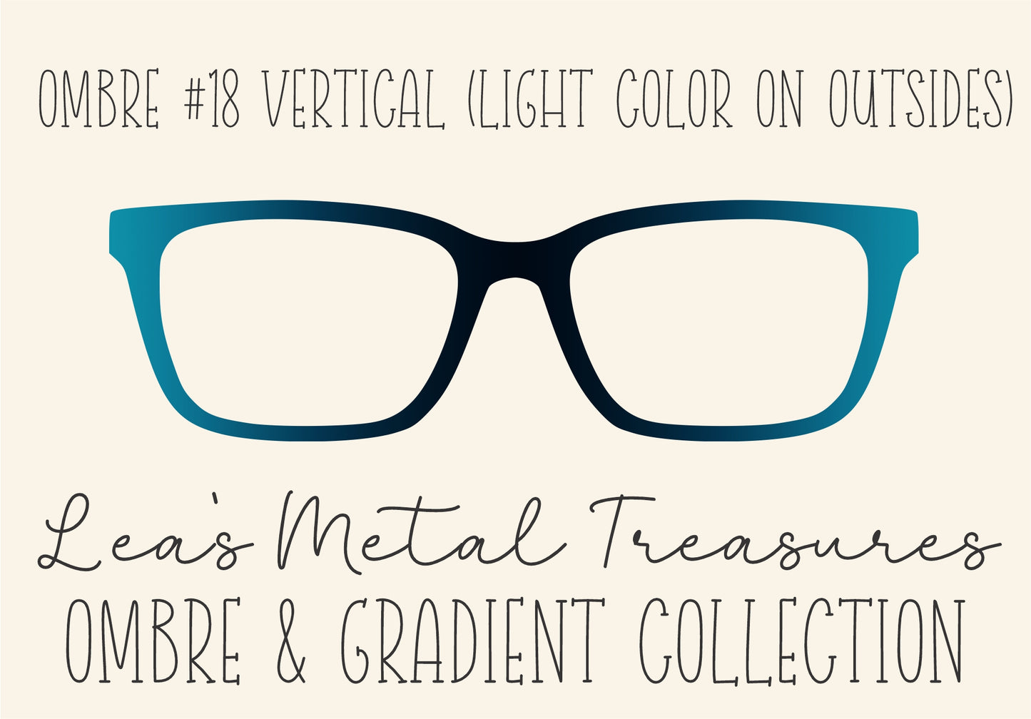 OMBRE 18 VERTICAL LIGHT COLOR ON OUTSIDES Eyewear Toppers COMES WITH MAGNETS