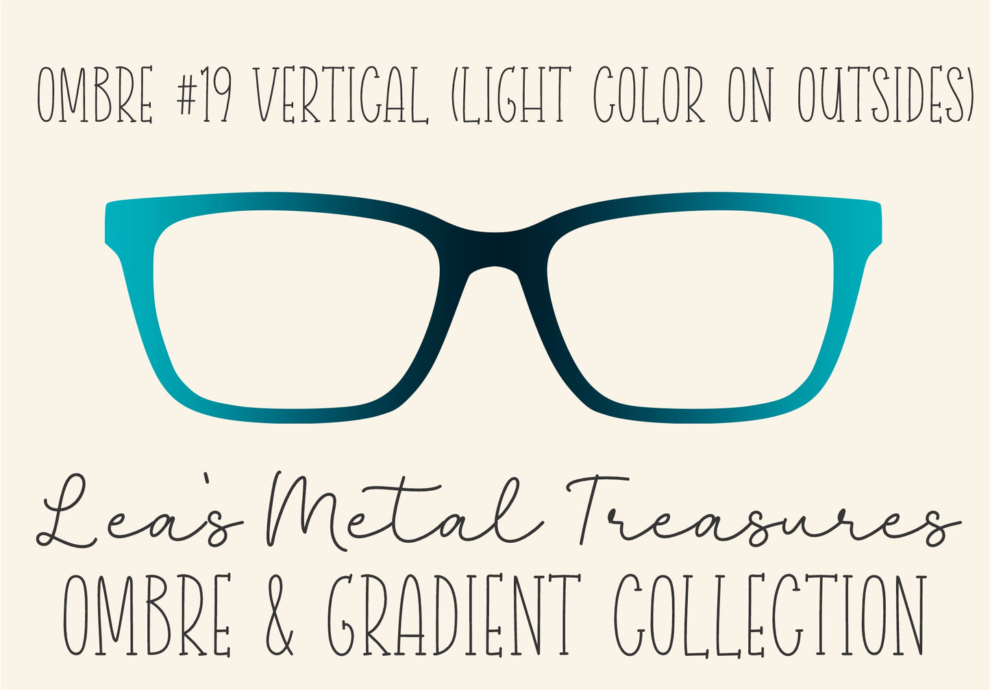 OMBRE 19 VERTICAL LIGHT COLOR ON OUTSIDES Eyewear Toppers COMES WITH MAGNETS