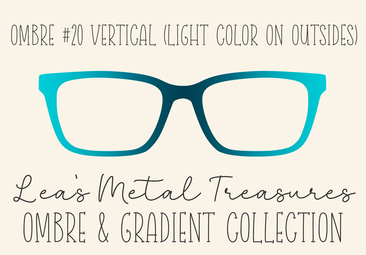 OMBRE 20 VERTICAL LIGHT COLOR ON OUTSIDES Eyewear Toppers COMES WITH MAGNETS