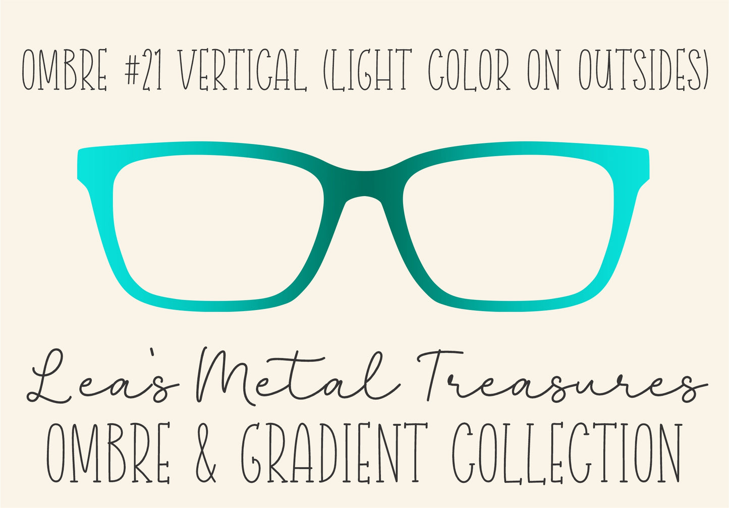 OMBRE 21 VERTICAL LIGHT COLOR ON OUTSIDES Eyewear Toppers COMES WITH MAGNETS