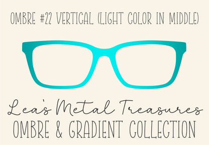 Ombre 22 Vertical (Light color in the middle) TOPPER COMES WITH MAGNETS