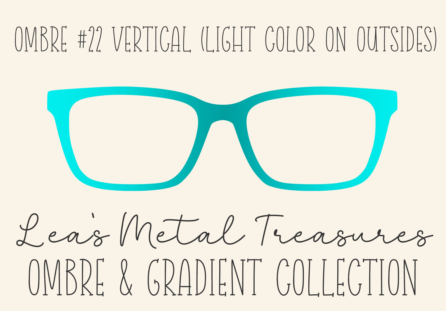 OMBRE 22 VERTICAL LIGHT COLOR ON OUTSIDES Eyewear Toppers COMES WITH MAGNETS