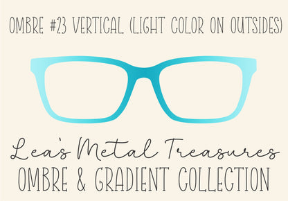 OMBRE 23 VERTICAL LIGHT COLOR ON OUTSIDES Eyewear Toppers COMES WITH MAGNETS
